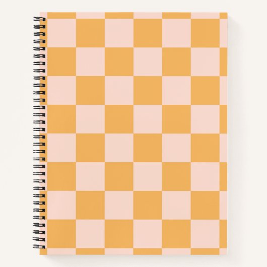Oranje en ongebleekte zijdeklaag notitieboek (Voorkant)