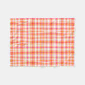 Oranje en opgerold patroon fleece deken (Voorkant (Horizontaal))