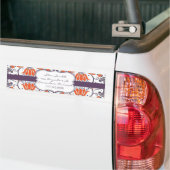  Oranje en Paars Floral BumperSticker (Op Truck)