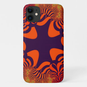Oranje en Paars kruis iPhone 11 Hoesje