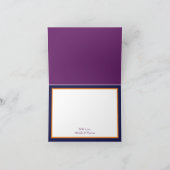 Oranje en Paars Plum Peony Roos Weddenschap Bedank Bedankkaart (Binnen)