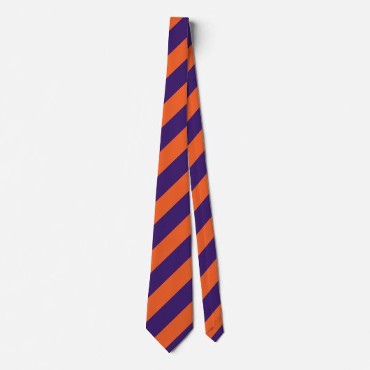 Oranje en Paars stremmen Stropdas (Voorkant)