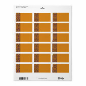 Oranje en Paarse Damask Adres Label Blank (Full Sheet)