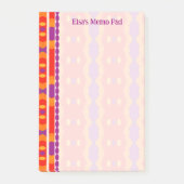 Oranje En Paarse Geometrische Zijbalk Post-it® Notes (Voorkant)