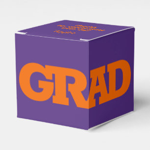 Oranje en Paarse GraduPartij bij het Vetgedrukte A Bedankdoosjes