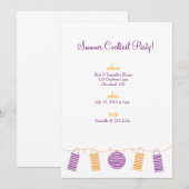 Oranje en Paarse lantaarns Kaart (Voorkant / Achterkant)