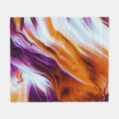 Oranje en Paarse Vallei Fleece Deken (Voorkant (Horizontaal))