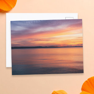 Oranje En Paarse Zonsondergang Landschapsfotografi Briefkaart