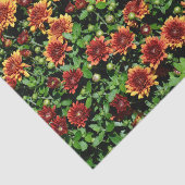 Oranje en rode bloemen tissuepapier (Detail)