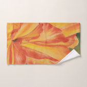 Oranje en rode Bloom waterverf Bad Handdoek (Handdoek)
