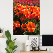 Oranje en rode tulpen poster (Thuiskantoor)