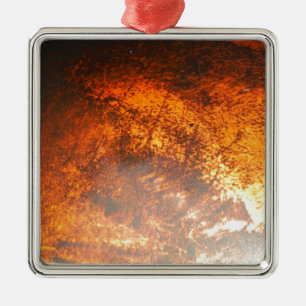 Oranje en rood Junk Yard  Truck Metalen Ornament