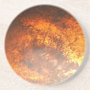 Oranje en rood Junk Yard  Truck Zandsteen Onderzetter