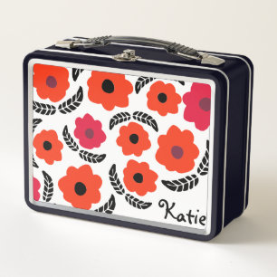 Oranje en rood Modern Floral