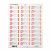 Oranje en roze Adresetiketten van het huwelijk Etiket (Full Sheet)