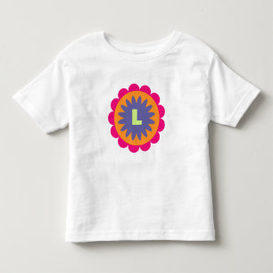 oranje en roze bloemvormen illustratie kinder shirts