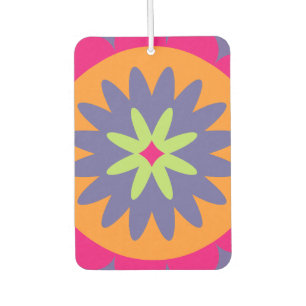 oranje en roze bloemvormen illustratie luchtverfrisser