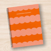 Oranje en Roze Esthetische Scallop Notitieboek
