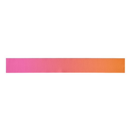 Oranje en Roze gradiënt Grosgrain Lint (Voorkant)