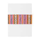 Oranje en roze Kente African Pattern Uitnodigingen Wikkel (Achterkant Voorbeeld)