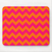 Oranje en roze zigzag muismat (Voorkant)