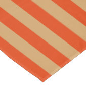 Oranje en Tan Stripe Tafelkleed (Gekanteld)