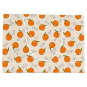 Oranje en ventilatorpatroon groot cadeauzakje (Achterkant)