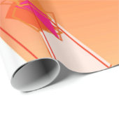 Oranje en warm roze abstract cadeaupapier (Rol Hoek)
