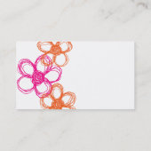 Oranje en warm roze bindplanner visitekaartje (Achterkant)