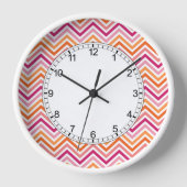 Oranje en warm roze Chevron Pattern (Voorkant)
