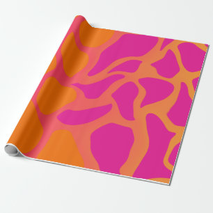 Oranje en warmroze verlooppapier cadeaupapier
