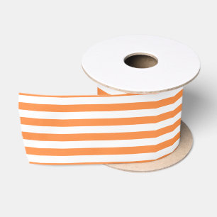 Oranje en wit bandpatroon lint