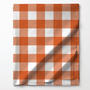 Oranje en wit buffelplaidpatroon stof