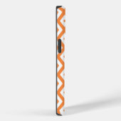 Oranje en wit diamantpatroon Case-Mate iPhone case (Achterkant / Rechts)