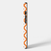 Oranje en wit diamantpatroon Case-Mate iPhone case (Achterkant / Links)