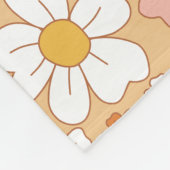 Oranje en wit flesje fleece deken (Hoek)