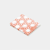 Oranje en wit geometrisch patroon post-it® notes (Schuin)