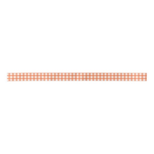 Oranje en wit Gingham medium Lint (Voorkant)