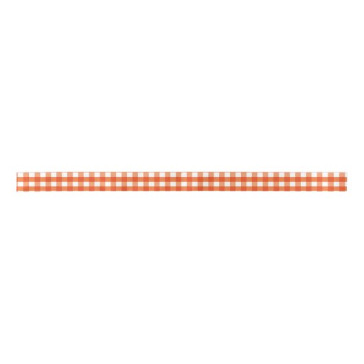 Oranje en wit Gingham Pattern Lint (Voorkant)