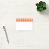Oranje en wit Gingham Pattern Post-it® Notes (Kantoor)