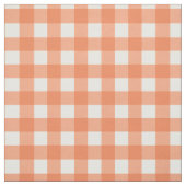 Oranje en wit Gingham Stof (Swatch)