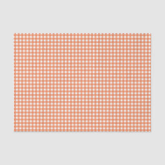 Oranje en wit Gingham Tissuepapier