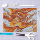 Oranje en wit schilderij tissuepapier (Craft)