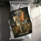  Oranje en wit sprookje Pegasus Fleece Deken