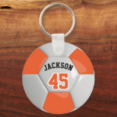Oranje en Wit Team Voetbal ⚽ Sleutelhanger (Achterkant)