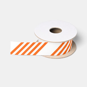 Oranje en wit vijf strepen patroon lint