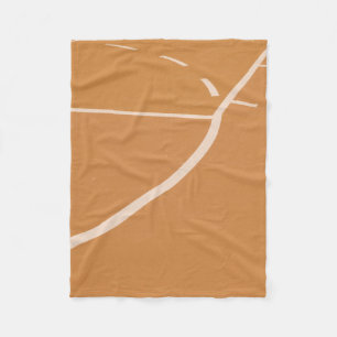 Oranje en witte basketbal fleece deken