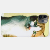 Oranje en witte kat op bleek geel Case-Mate iPhone case (Achterkant (horizontaal))