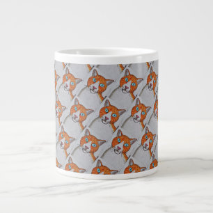 Oranje en witte kat specialty mok