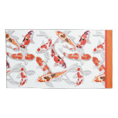 Oranje en witte koolvis kussensloop (Achterkant-Rechts)